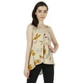 thumbnail image 3 of Inkmeso Printed Sleeveless Summer Basic Top For Womens High- Low Hem Comfy Tee Long Top, 3 of 7