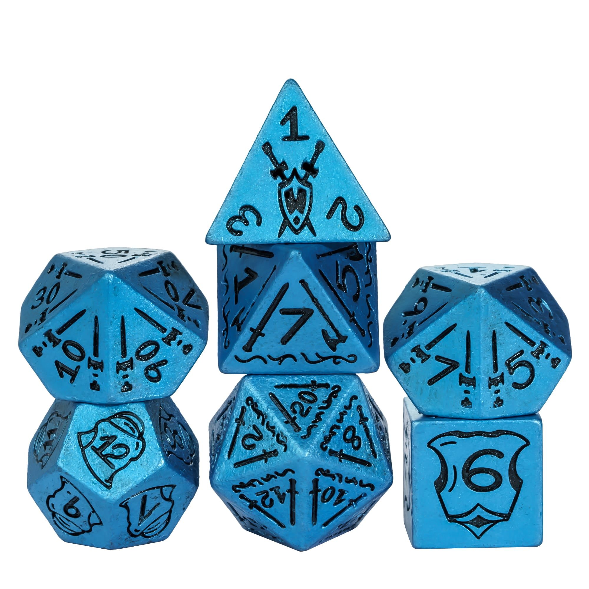 DND Dobbelstenen SIQUK SIQUK 7 Pièces Dés Polyédriques 7 Die Dés D4 D6 D8 D10 D12 D20 D% Jeu De Dés Polyédriques Pour Gekleurde Dobbelstenen Voor Bordspellen