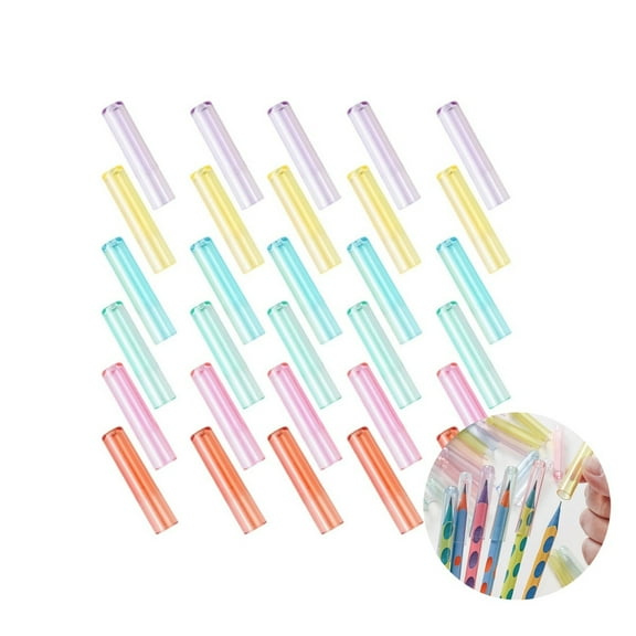 Plastic Pencil Caps,QZS Reusablr Pencil Tip Protector Colorful Plastic Cover for Home,Portabl Office Supplies for Classroom,Office,70Pcs
