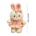 thumbnail image 3 of 11.02-Inch Pink Bunny Plush Toy with Skirt - Soft Stuffed Animal for Bedroom Decor, Huggable Sleep Companion & Birthday Gift for Kids and Adults Pink, 3 of 6