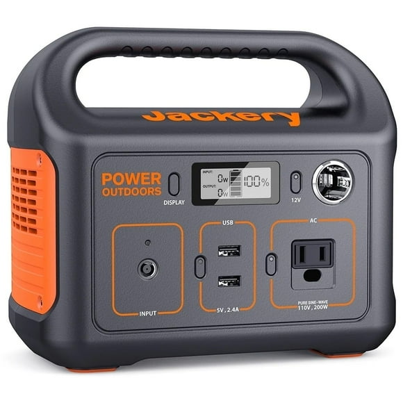 Jackery Explorer 290 Portable Power Solar Generator, 200-WATT Continuous Output, Low Noise for Camping & Home