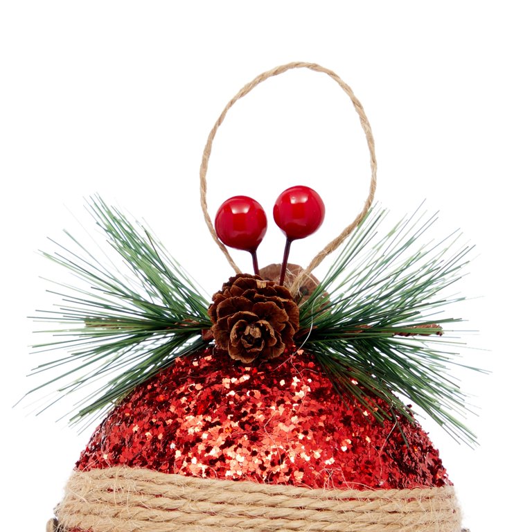 6” Christmas Tree W/ Beads Ornament - Rustic Christmas Tree Ornaments