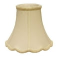 thumbnail image 5 of 14" Ivory Slanted Scallop Bell Monay Shantung Lampshade, 5 of 6