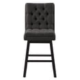thumbnail image 4 of CorLiving Leilani Modern Tufted Indoor Counter Height Bar Stools with Back and Wood Legs - Set of 2, 4 of 9