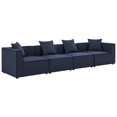 thumbnail image 1 of Modway Saybrook Sectionnel de Mobilier de Patio Extérieur en Tissu, 4 Pcs, Bleu Marine, 1 of 11