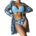 thumbnail image 1 of Birdeem Bikini Aguichant Imprimé pour Femmes, Ensemble de Maillot de Bain Trois Pièces Fendu, 1 of 1