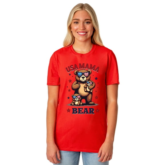 Patriotic T-Shirt Women's America Runs On Mom Fuel USA Adult Novelty Tee