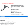 thumbnail image 2 of Front Right Lower Control Arm - Compatible with 2005 - 2009 Kia Sportage 2006 2007 2008, 2 of 2