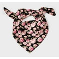 thumbnail image 3 of Bimba Black Leaves & Carnation Floral Pure Silk Printed Scarf Dupatta Head Neck Wrap Bandanas For Women 40 x 40 Inches, 3 of 6