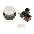 thumbnail image 1 of Bunblic 2x32mm Round Game Machine Arcade Push Button LED Illuminated & Switch DC12V White 2 Pcs, 1 of 8