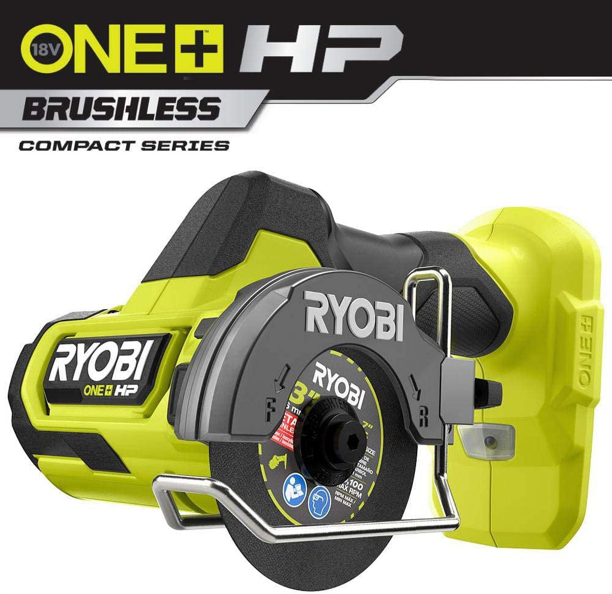 Ryobi PSBCS02 ONE HP 18V Brushless Cordless Compact Light Weight Cut Off Tool Tool Only Battery Not Included