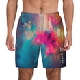 thumbnail image 2 of Picia Colorful Lightbulb Abstract pattern Mens Swim Trunks with Compression Liner Stretch Beach Shorts Quick Dry with Zipper Pockets No-Chafing Board Shorts-X-Large, 2 of 9