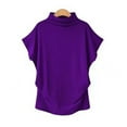 thumbnail image 2 of Summer Tops, Casual Turtleneck Cap Sleeve Corset Tops Summer For Women 2025 Spring Tops Womens Dressy Casual Tops Trendy Business Casual High Neck Tank Tops Work (XXL, Purple) ZMTing, 2 of 4