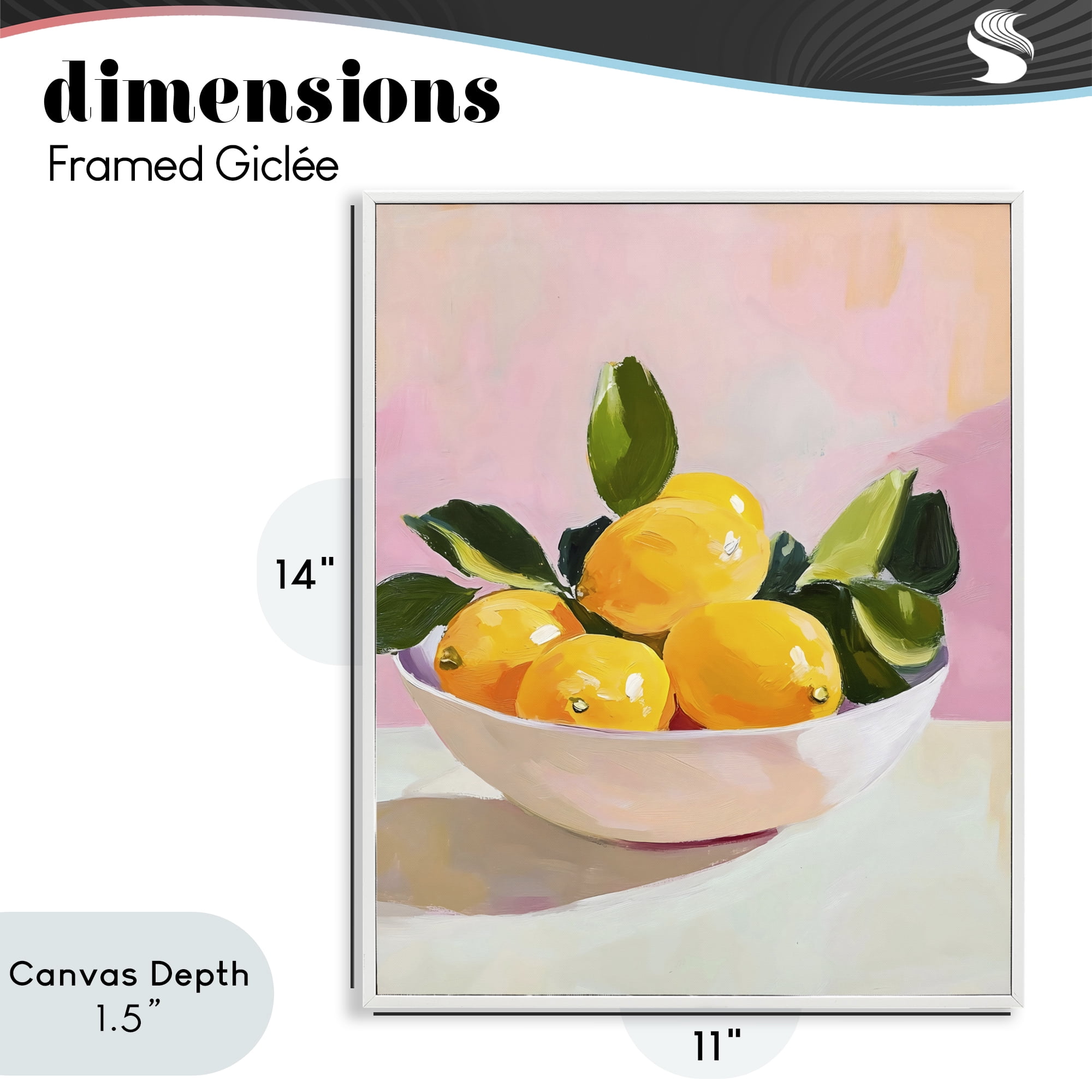 Stupell Industries Bowl of Lemons in Sunlight White Framed Giclee Art, design by The Prints Vibe