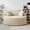 Beige, variant on CKEASEAN 50" Corduroy Modern Round Chaise Longue Chair Indoor, Cloud Circle Chair with Deep Seat, Upholstered Sleeper Chaise with Backrest Pillow Design for Living Room, Bedroom, No Assembly Required