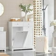 thumbnail image 3 of SoBuy 2 Drawers 2 Doors Bathroom Laundry Cabinet with 2 Removable Laundry Baskets BZR33-W,, 3 of 7