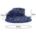 thumbnail image 5 of UDIYO Womens Church Derby Tea Party Wedding Hat Polka Dot Organza Hats, 5 of 6