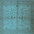 thumbnail image 1 of Ahgly Company Indoor Square Oriental Light Blue Industrial Area Rugs, 7' Square, 1 of 4