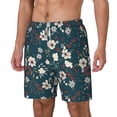 thumbnail image 2 of Uemuo Vintage Floral Pattern Mens Swim Trunks Quick Dry Board Shorts with Mesh Lining, Stretch Beach Shorts Quick Dry No-Chafing Board Shorts-X-Large, 2 of 9