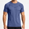 thumbnail image 4 of Men's Big and Tall Workout Shirts - Moisture Wicking, Quick Dry, Breathable Premium Athletic Gym Tees for Running & Sports Size 5XL Blue, 4 of 5