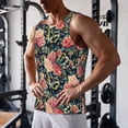 thumbnail image 5 of Susaid Rose Flowers Print Men's Sleeveless Workout Running Tank Top Dry Fit Athletic Gym Sports Swim Beach Muscle Bodybuilding Shirts-X-Large, 5 of 7