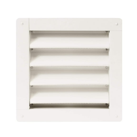 Wall Vent 8" x 8" Flush Mount White Aluminum for Sheds, Playhouses, and Chicken Coops 1 PK (PR8X8-BX1)