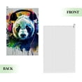 thumbnail image 2 of ONETECH Panda Bear Headphones Digital Art Golf Towel Great Gift Idea 24x16in 1PC, 2 of 7