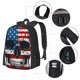 thumbnail image 2 of Easygdp American Flag Skull Mochila de Gran Capacidad Minimalista Ideal para Escuela, Viajes y Uso Diario, 2 of 6