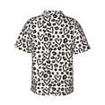 thumbnail image 3 of Balery Heart Leopard Print Men's Hawaiian Shirts Short Sleeve Beach Shirt Relaxed Fit Vacation Button Down Shirts-, 3 of 9