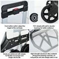 thumbnail image 5 of Folding Hand Truck Heavy Duty, 330-Lb. Load Capacity Portable Aluminum Alloy Cart Hand Dolly Push Truck Trolley with Wheels, for Luggage/Personal/Travel/Auto/Moving & Office, 5 of 6