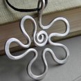 thumbnail image 3 of Boho Hollow Metal Flower Necklace Big Flower Clavicle Chain Pendant Necklace, 3 of 5