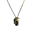 thumbnail image 1 of Gargantilla gótica punk de metal con colgante de medio esqueleto, collar de cadena, joyería de regalo, 1 of 5