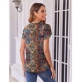 thumbnail image 6 of Zeagoo Women Casual T-Shirts Loose Petal Short Sleeve Tops Tunic Babydoll Floral Printed Flowy Summer Blouses, 6 of 6