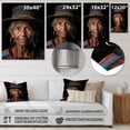 thumbnail image 4 of Designart "Portrait Vibrant Indian Tribal wall art II" Indian Art Metal Art Living Room, 4 of 5