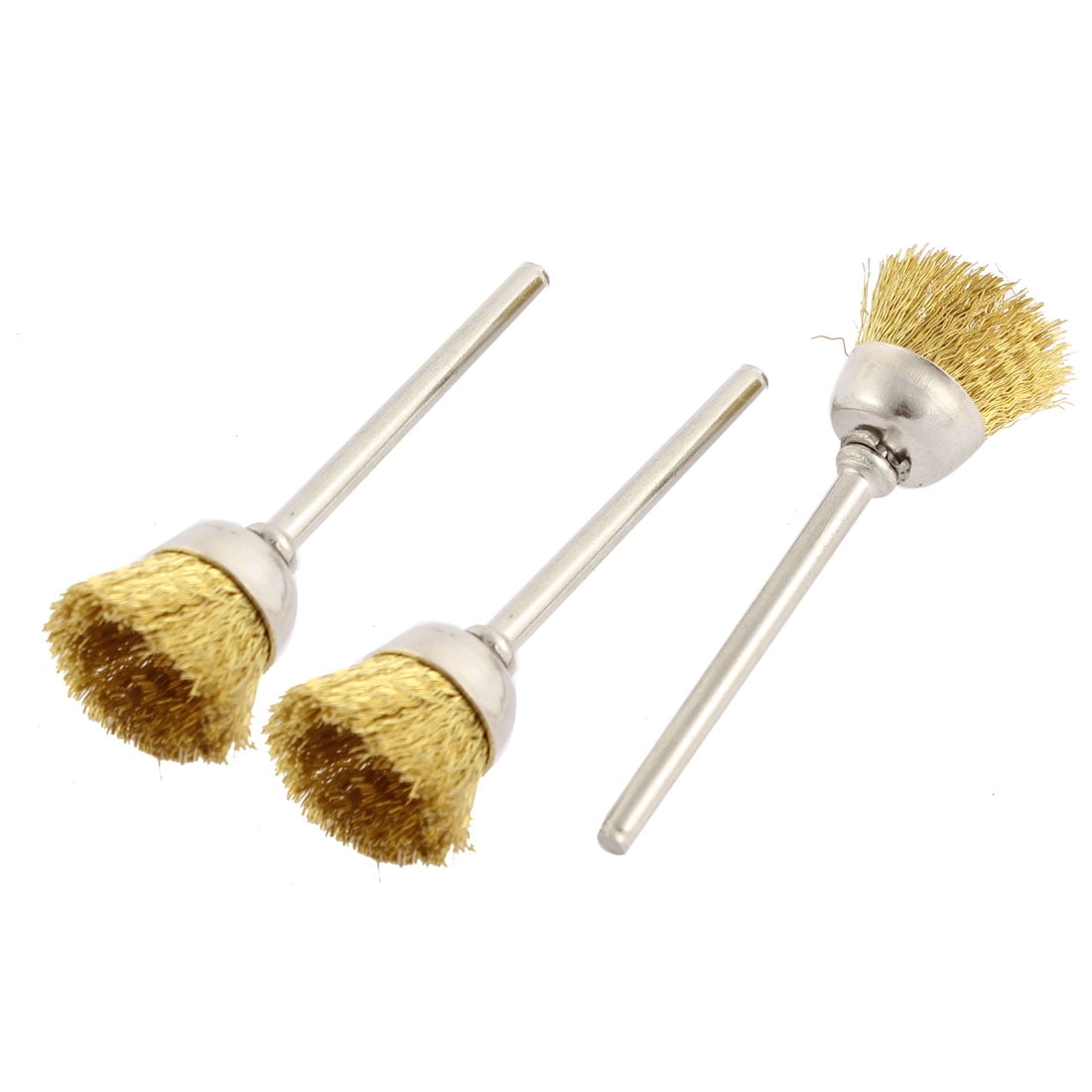 Gold Tone Brass Wire Polishing Brushes Jewelry Cleaning Buffing Tools