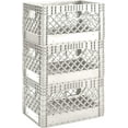 thumbnail image 3 of Gorilla Crate 24QT 3 Pack Milk Crate Black, 3 of 5