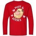 thumbnail image 3 of Inktastic Valentines Day Pugs and Kisses with Pink Hearts Long Sleeve Youth T-Shirt, 3 of 5