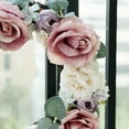 thumbnail image 3 of Artificial Rose Door Header Decoration Flower Garland Home Wedding decor per car Flower Silk Wreath Handmade Party Supplies Pink, 3 of 8