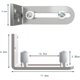 thumbnail image 3 of Guía de suelo ajustable NQ 2 piezas para pared/puerta de acero inoxidable, 3 of 5