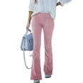 thumbnail image 3 of FASHIONWT Women Corduroy High-Rise Slim-Fit Lady Flared Trousers, 3 of 4