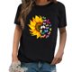 thumbnail image 2 of Gibobby Playera de Verano para Mujer Women Sleeve Casual Loose Tops Printing Short Blouse Tee Shirts Tunic Women's Blouse(Negro,M), 2 of 4