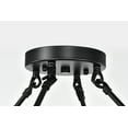 thumbnail image 2 of Elijah Matte Black 16-Light 47-Inch Round Wagon Wheel Chandelier, 2 of 5
