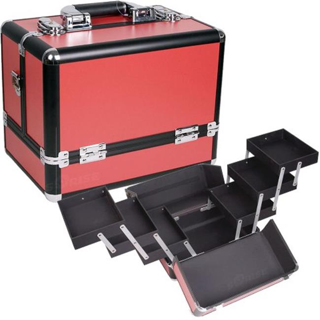 3Tiers Accordion Trays Makeup Cosmetic Case C3002