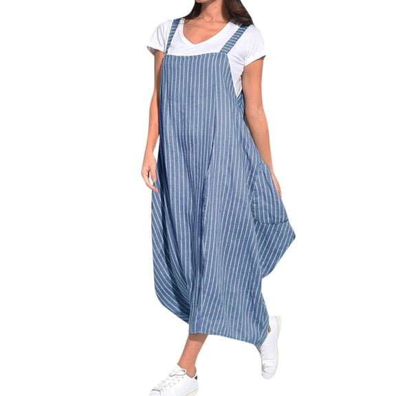 Henpk Summer Dresses for Women Striped T Shirt Dress Casual Midi Dress Short Sleeve Sundress with Pockets Casual Stripe Print Strap Loose Pocket Irregular Loose Vintage Dress Blue XXXL