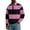 Pink, variant on Men's Casual Long Sleeve Color Block Button Down Collar Loose Fit Top for Spring Fall Urban Style,Complexion,L