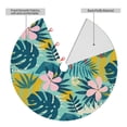 thumbnail image 2 of Lsque Tropical Floral Print Christmas Tree Skirt, Tree Skirt with Ties or Velcro, Perfect for Holiday Decorations, Halloween, and New Year-36", 2 of 7