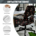 thumbnail image 6 of Renewold Crow Skull Rose Office Chair Cover Universal Computer Chair Slipcover High Back Computer Chair Cover for Boss Rotating Chairs Easy to Install Washable Halloween Decor, S, 6 of 7