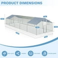 thumbnail image 3 of Betisef Chicken Coop,Large Metal Chicken Run Pen,Walk in Chicken Coops for 6/10 Chickens,Hexagonal Chicken House with Waterproof & Anti-UV Cover for Backyard (9.2x9.2x8 ft), 3 of 7
