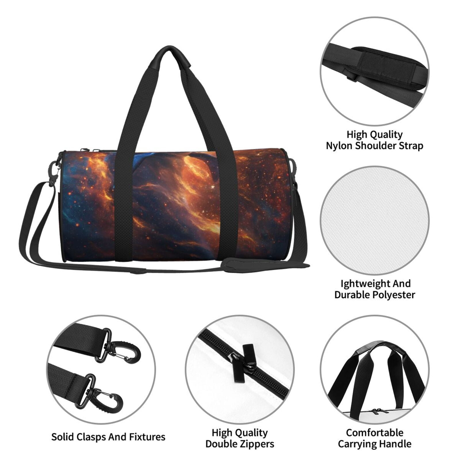 Vsdgher Cool Dolphin 45L Foldable Duffel Bag, Sports Gym Bag,Overnight Bag, Portable Weekender Bag for Airplanes