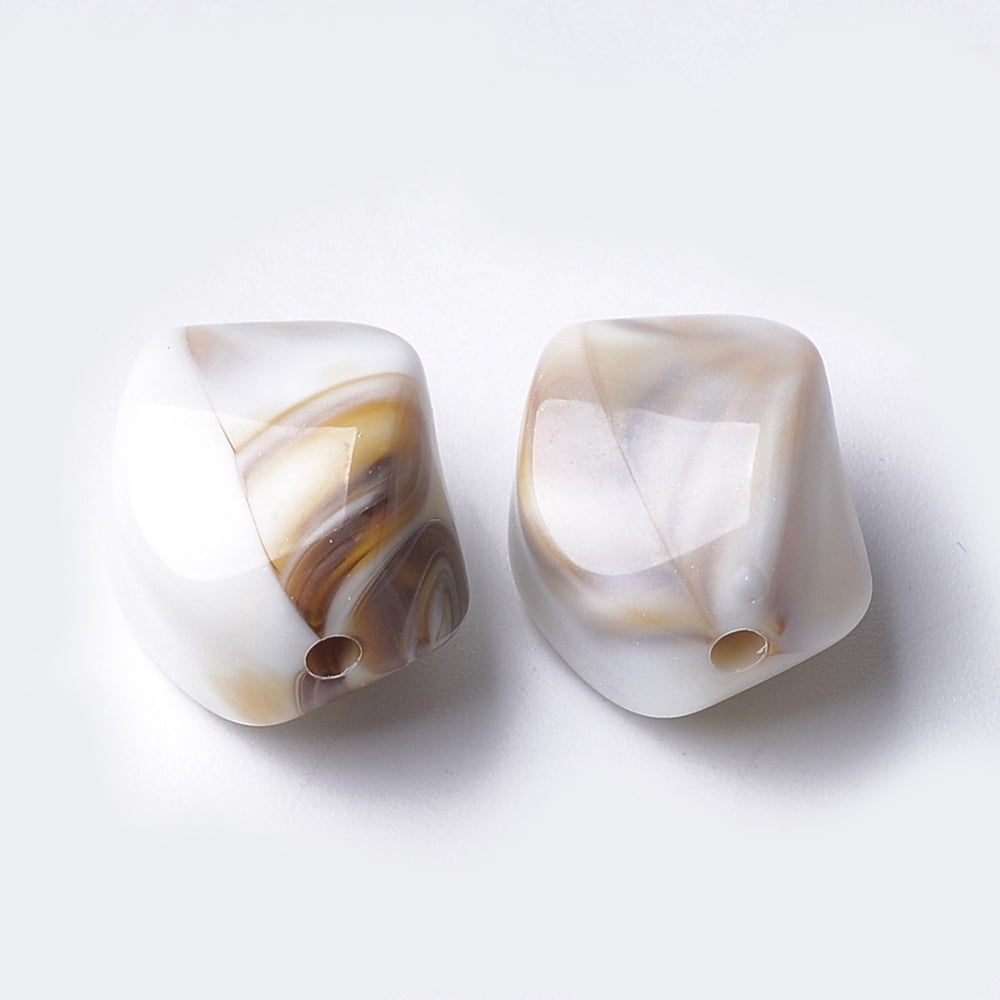 500gs Acrylic Beads Imitation style Nuggets Linen 15.5x12x12mm Hole: 1.8mm about 310pcs/500g